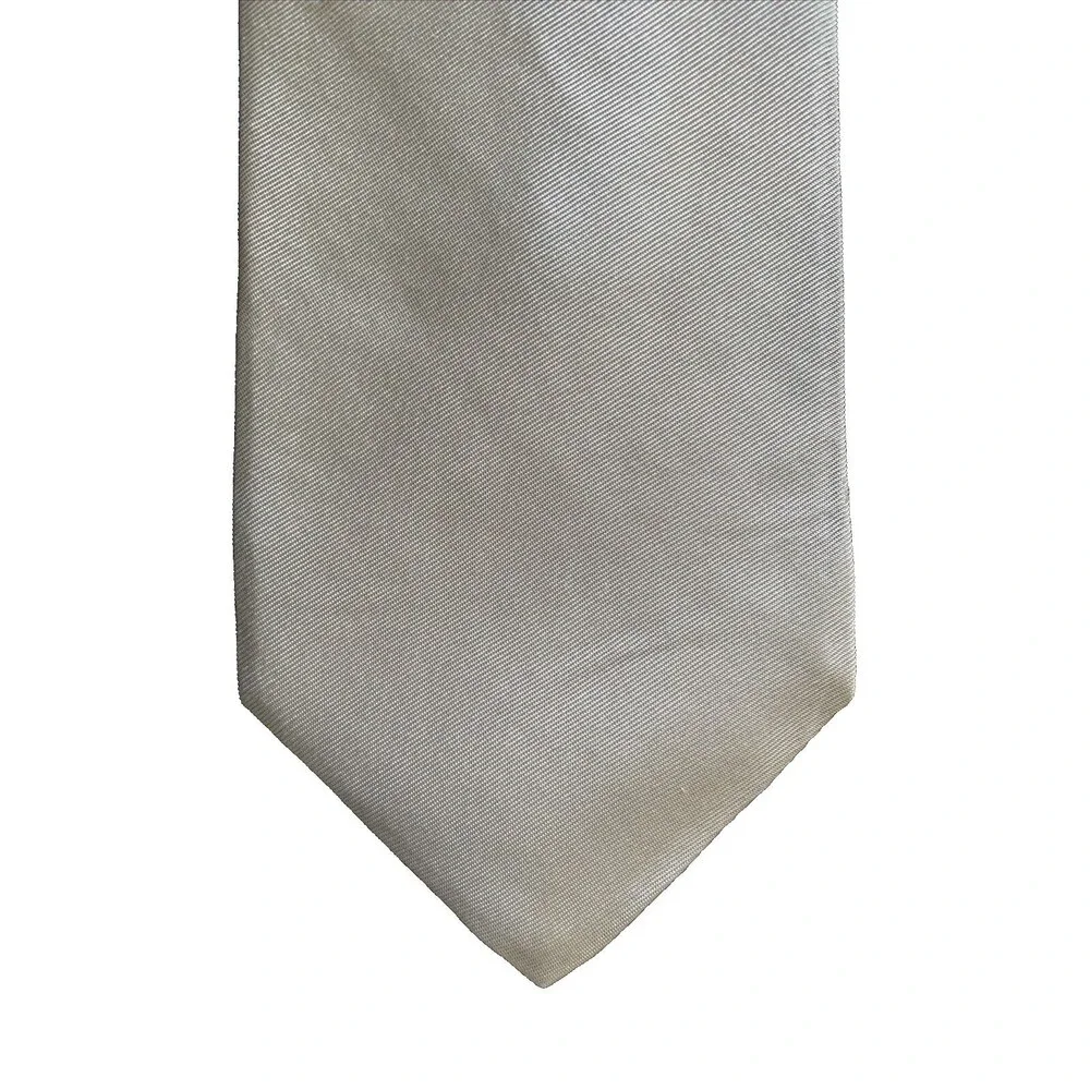 Vintage 90s Tom James Silk Neck Tie Silver Gray NOS Designer Executive Corpcore